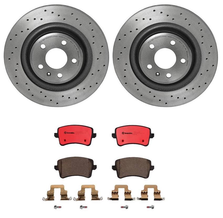Brembo Brakes Kit Pads and Rotors Rear (330mm) (Xtra) (Ceramic